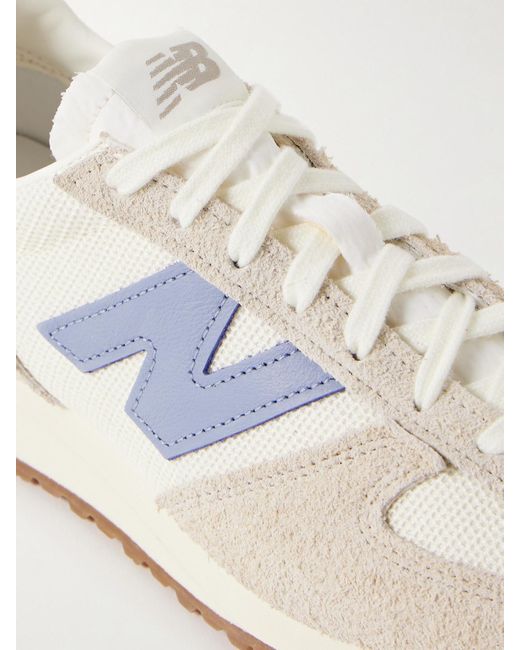 New Balance White 471 Leather And Shell-Trimmed Suede And Mesh Sneakers