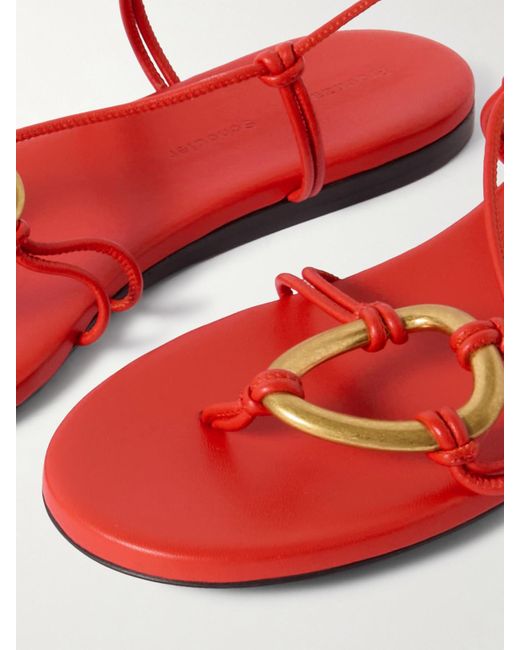 Proenza Schouler Red Sandalen Aus Leder Mit Verzierung