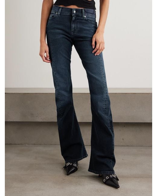 Haikure Blue Gery Low-Rise Slim-Fit Jeans