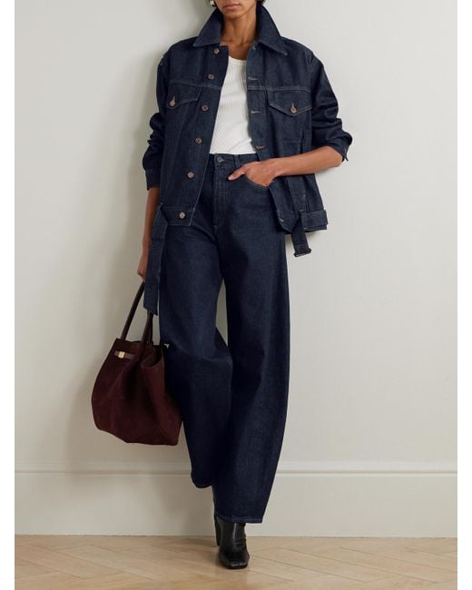 Agolde Blue Merritt Belted Denim Jacket