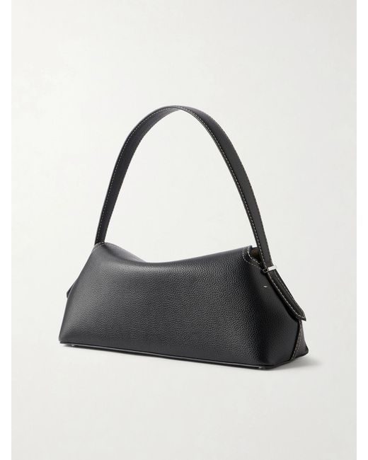 Totême  Black T-Lock Full-Grain Leather Shoulder Bag