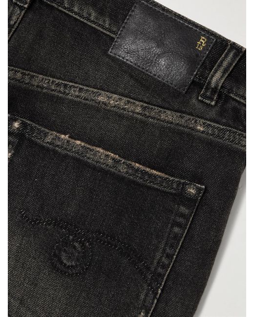R13 Black Boyfriend Verkürzte, Hoch Sitzende Jeans Mit Geradem Bein