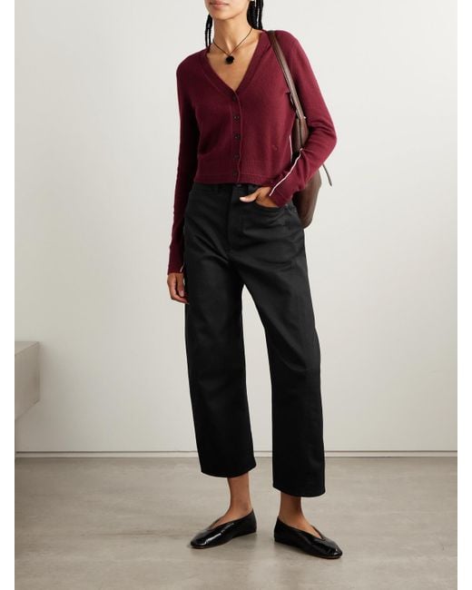 Cardigan En Laine Et Cachemire Mélangés Shrunken Maria McManus en coloris Red
