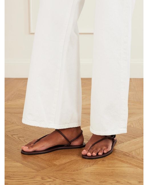 Jamie Haller Natural The String Theory Leather Thong Sandals