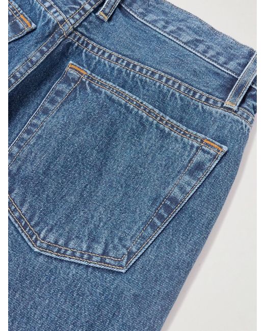 SLVRLAKE Denim Blue Cassie High-Rise Wide-Leg Jeans