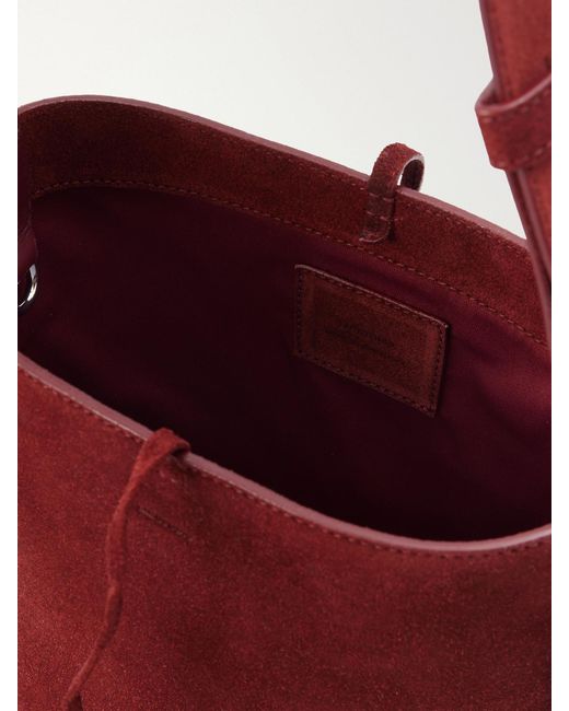 LIE STUDIO Red Paula Suede Tote