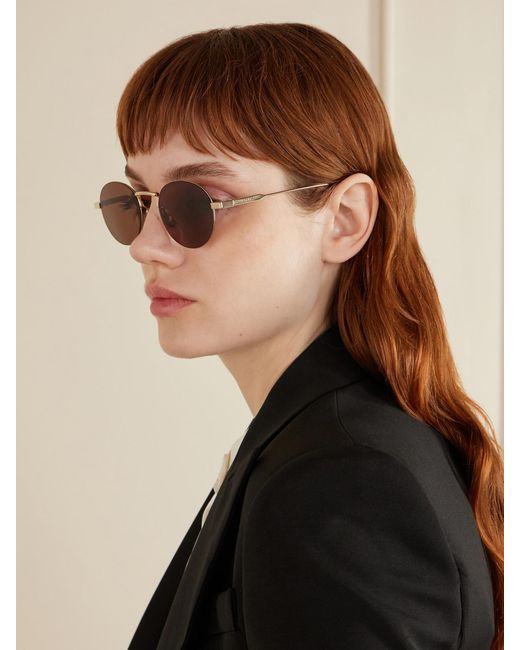 Céline Pink Oro Round-Frame-Tone Sunglasses