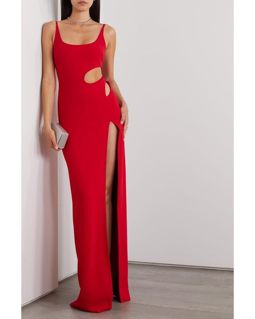 Et Ochs Red Rowena Cutout Cady Gown