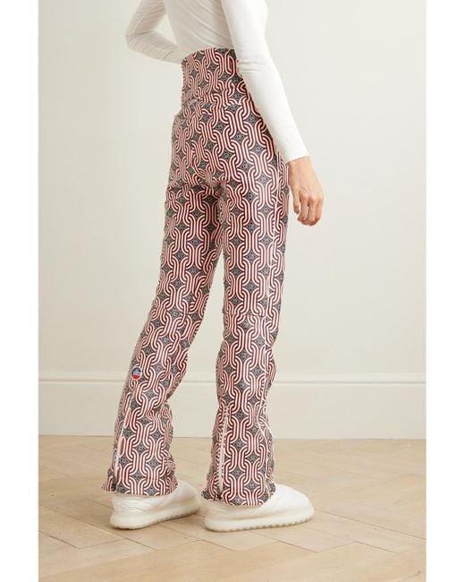 Pantalon De Ski Bootcut En Tissu Technique Stretch Imprimé Celia Sixties Fusalp en coloris Pink