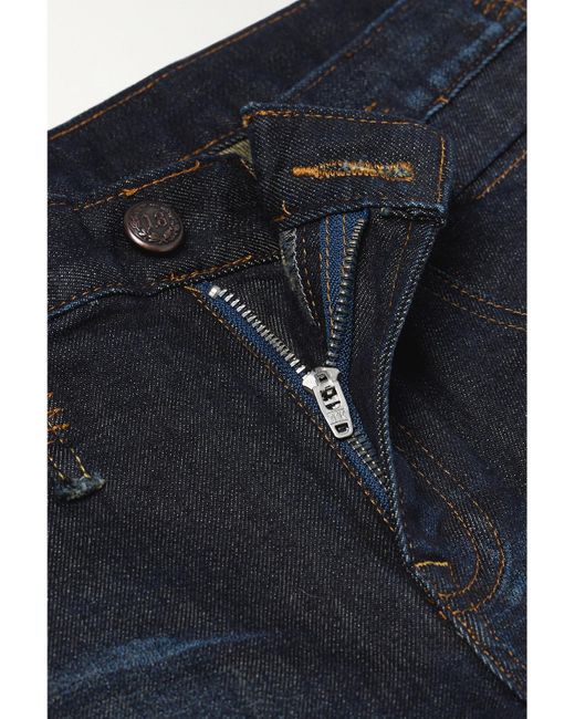 R13 Blue Boy Cropped High-Rise Straight-Leg Jeans
