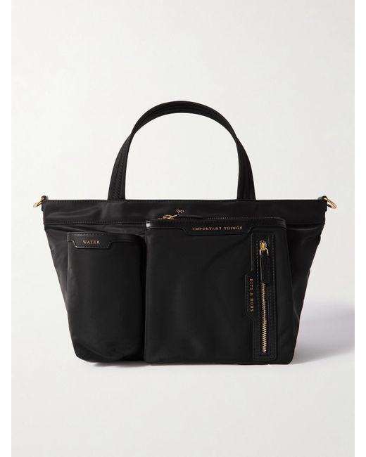 Sac À Main En Econyl À Finitions En Cuir Anya Hindmarch en coloris Black