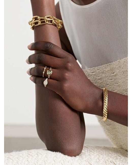 David Yurman Natural Dy Mercer 18-Karat Prasiolite Ring