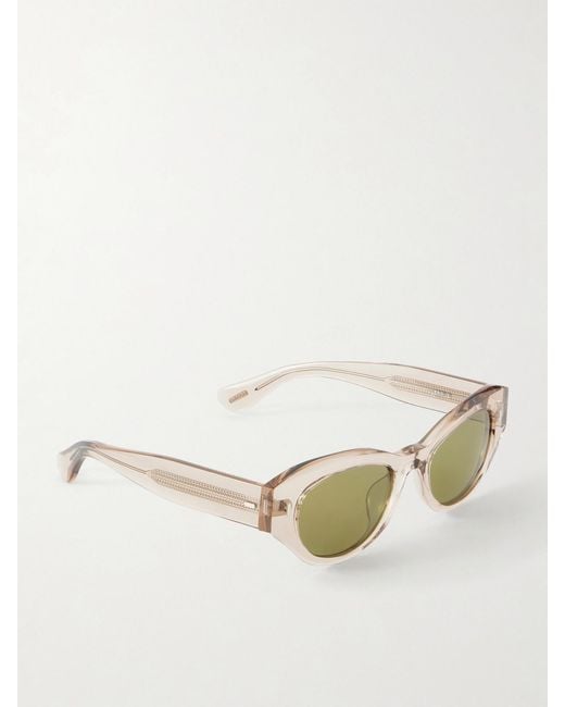 Oliver Peoples Natural Lerrue Cat-Eye Acetate Sunglasses