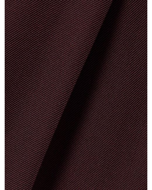 Brunello Cucinelli Purple Pleated Wool And Cotton-Blend Twill Tapered Pants