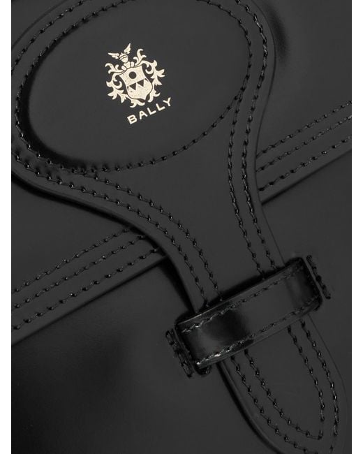 Bally Black Beckett Flat Mini Tote Aus Glanzleder