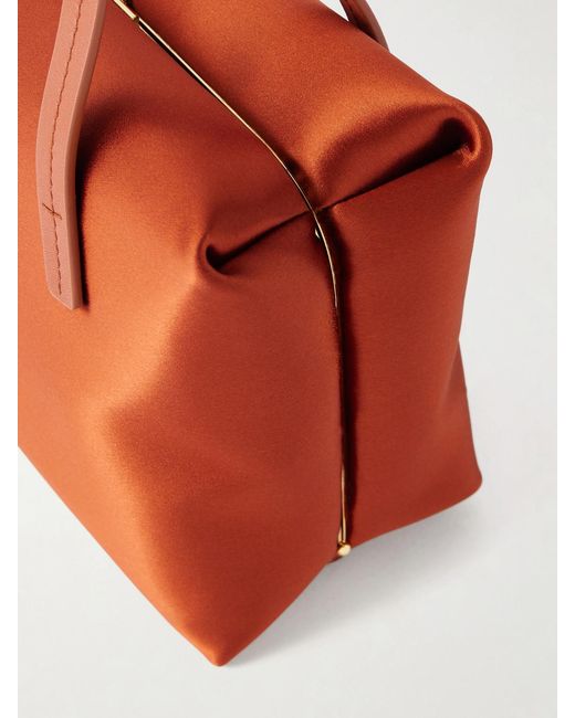 Jil Sander Red Goji Pillow Satin Shoulder Bag