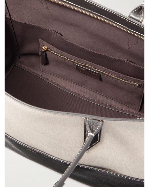 Metier Natural Incognito 36 Linen And Leather Tote