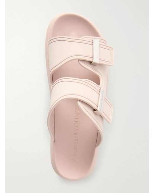 McQueen Pink Rubber Exaggerated-Sole Sandals