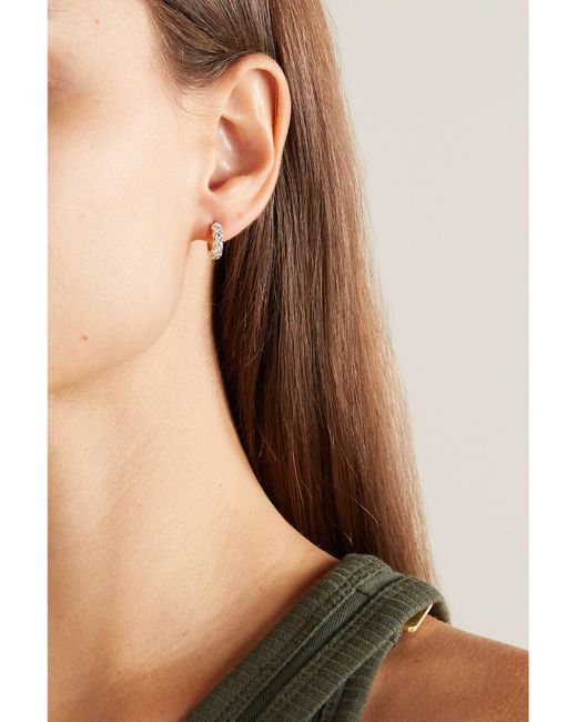 Roxanne First Natural Super Duper 14-Karat Diamond Hoop Earrings