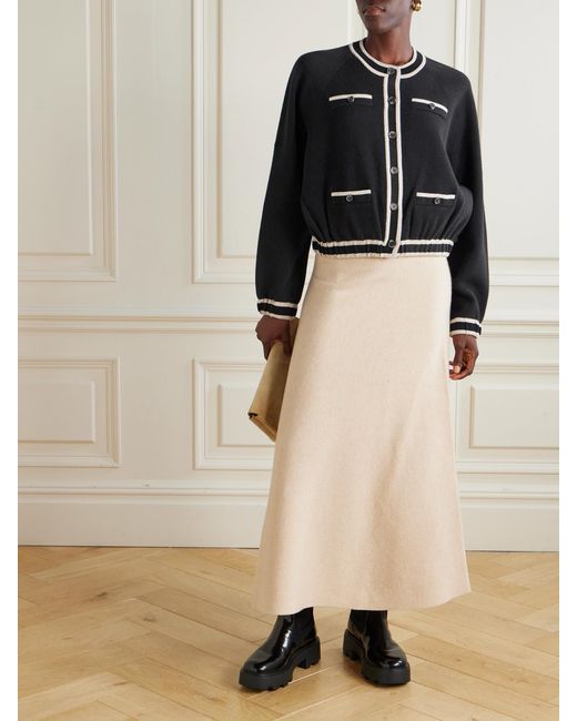 Tory Burch Black Kendra Wool-Blend Jacket