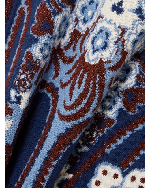 Cara Cara Blue Ayla Minikleid Aus Einer Metallic-Wollmischung