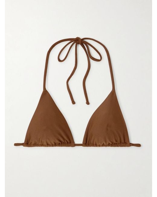 Matteau Brown The String Triangle Bikini Top