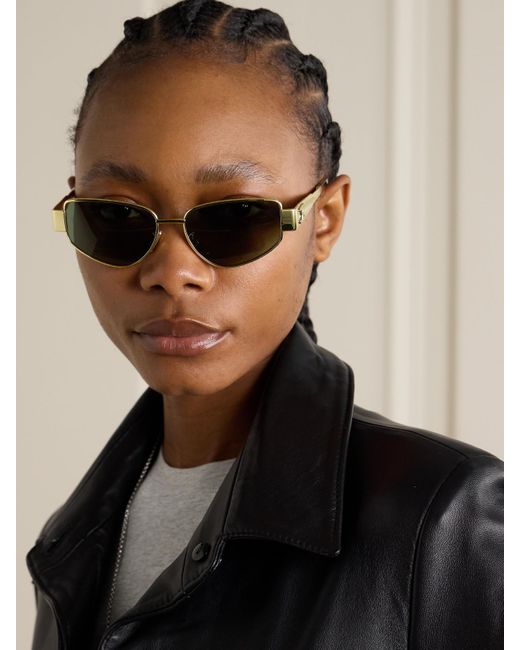 Céline Green Cat-Eye-Tone Sunglasses