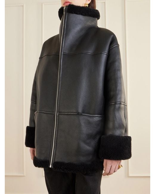 Totême  Black Shearling Jacket