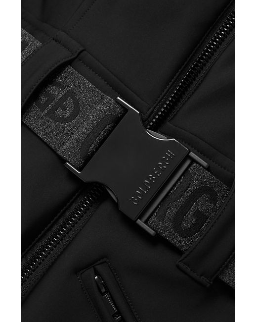Goldbergh Voom Belted Hooded Ski Suit in Black Lyst