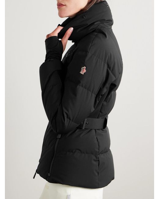 Moncler Black Guyane Hooded Quilted Down Ski Jacket