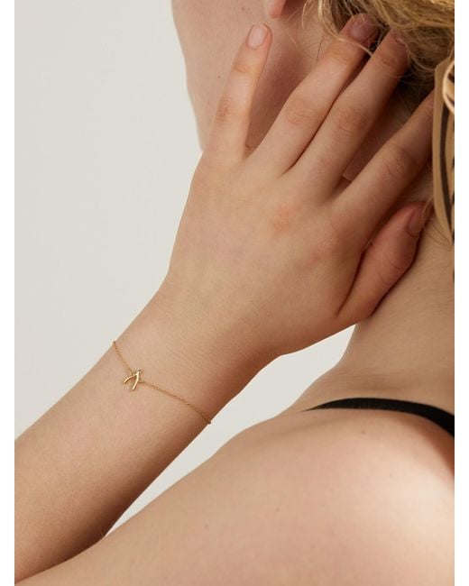Jennifer Meyer Natural Mini Wishbone 18-Karat Bracelet