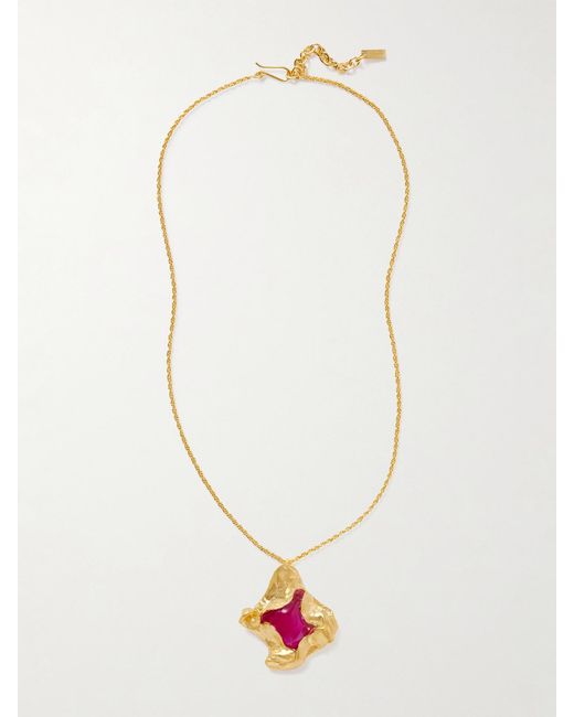 Completedworks White Plated And Resin Necklace