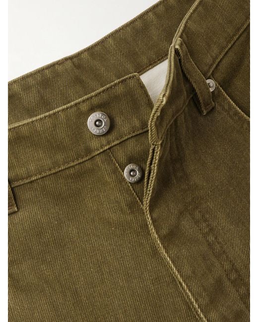 Bottega Veneta Green Appliquéd High-Rise Wide-Leg Jeans