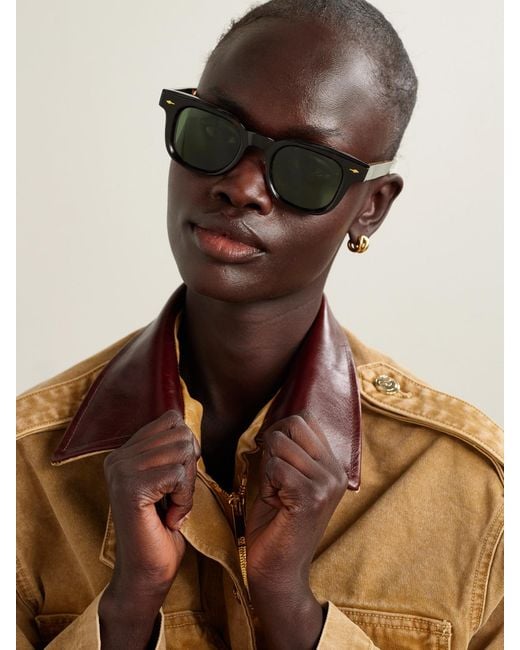 Jacques Marie Mage Green Jax D-Frame Acetate Sunglasses