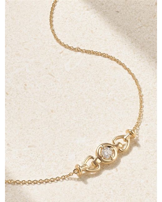STONE AND STRAND Natural Silvia Kette Aus 14 Karat Mit Diamant