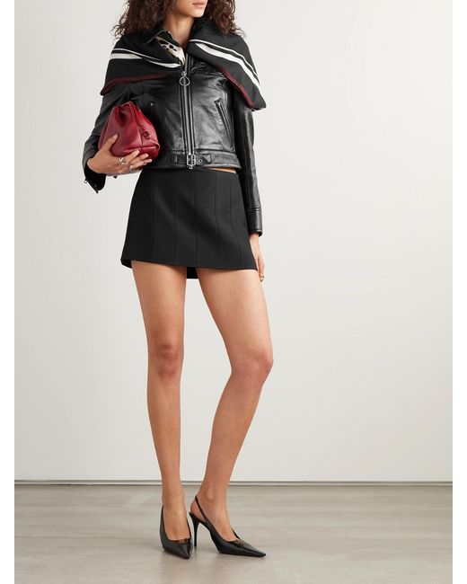 Courreges Black Embossed Leather Jacket