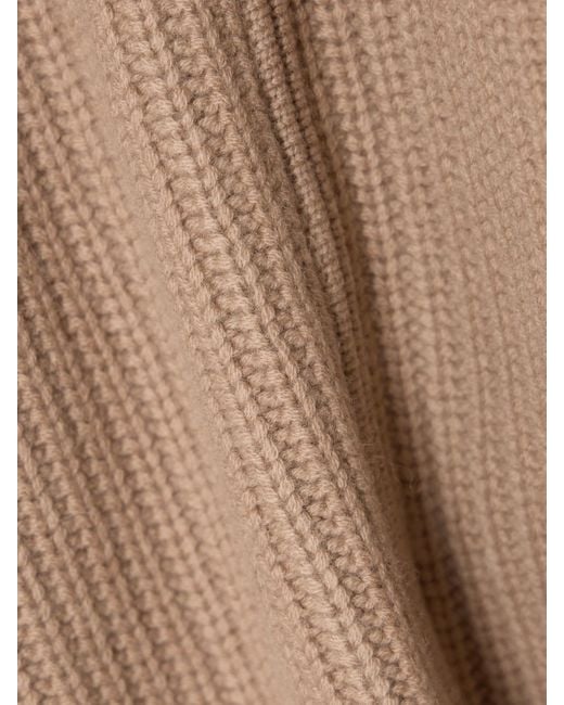 Allude Natural Cardigan Aus Einer Gerippten Woll-Kaschmirmischung
