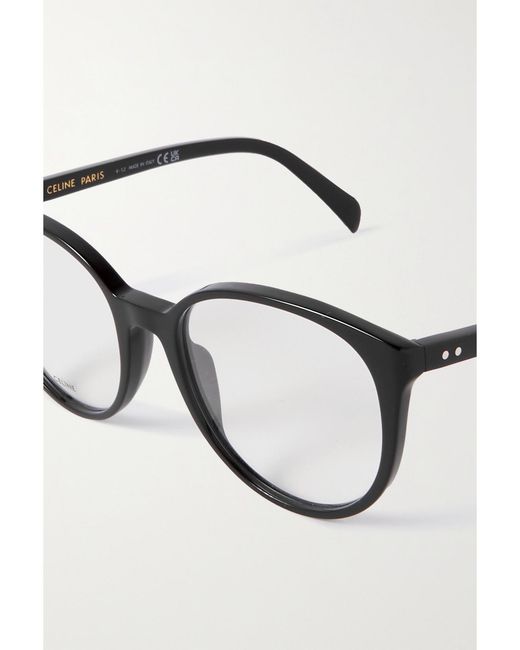 Céline White Round-Frame Acetate Optical Glasses