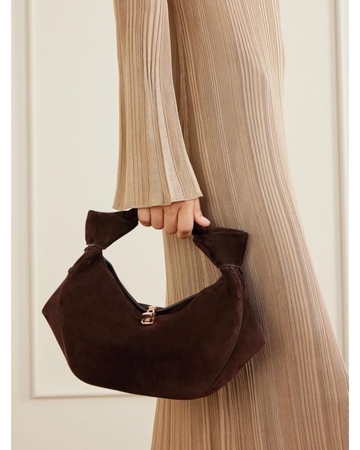 Gabriela Hearst Black Antonia Mini Suede Shoulder Bag