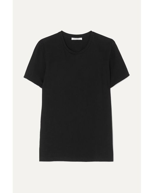 NINETY PERCENT Black + Net Sustain Jenna Organic Cotton-jersey T-shirt