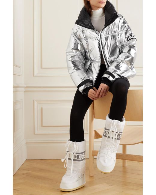 Mackage + Net Sustain Mylah Appliquéd Printed Quilted Metallic Down Ski  Jacket | Lyst