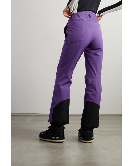 Moncler Purple Buckled Bootcut Ski Pants