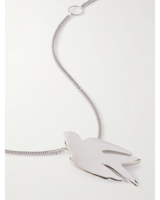 Jil Sander White Tone Necklace