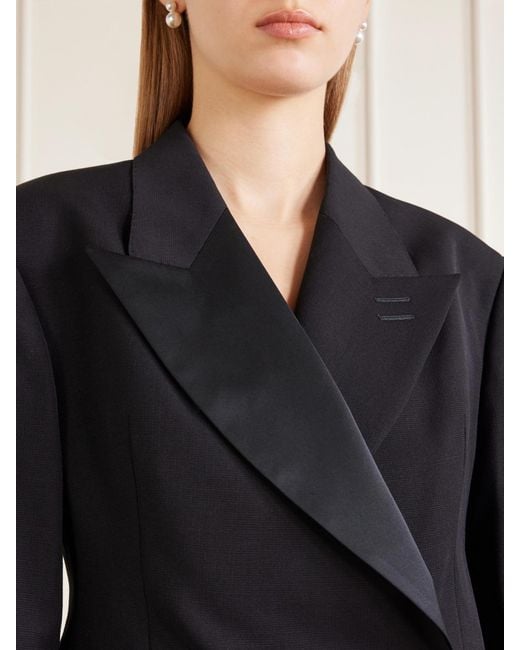 Wales Bonner Black Gallery Satin-Trimmed Wool-Twill Jacket