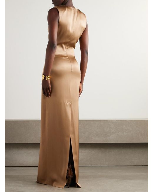 Tom Ford Metallic Silk Evening Dress