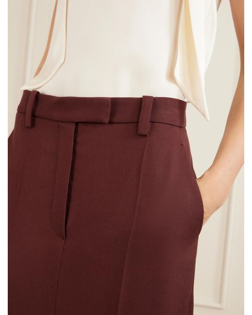 Brunello Cucinelli Purple Wool Midi Skirt