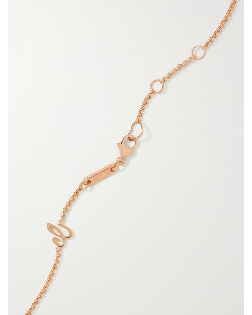 Chopard White Happy Hearts 18-Karat Rose, Carnelian And Diamond Necklace