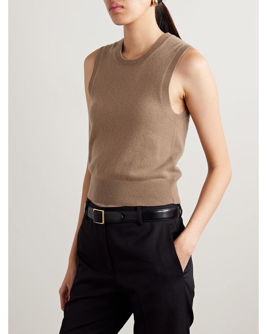 Nili Lotan Brown May Cashmere Tank