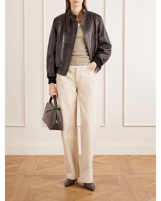 Agolde Natural Arc Mid-Waist Wide-Leg Jeans