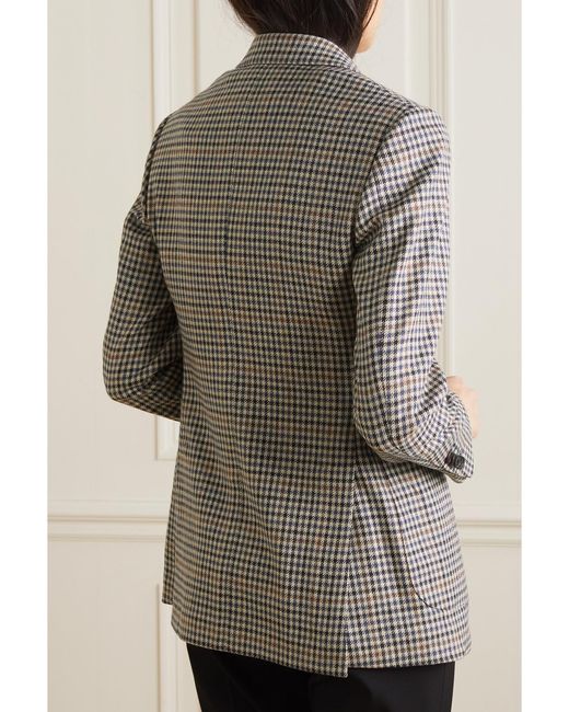 James Purdey & Sons Gray Leather-Trimmed Wool And Cashmere-Blend Tweed Blazer